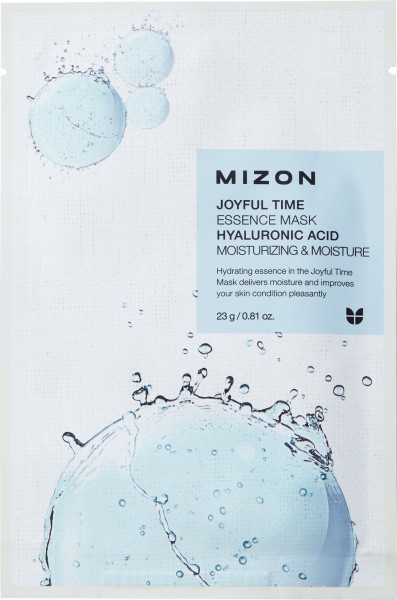 Eine feuchtigkeitsspendende Tuchmaske mit Hyaluronsäure der Marke Mizon